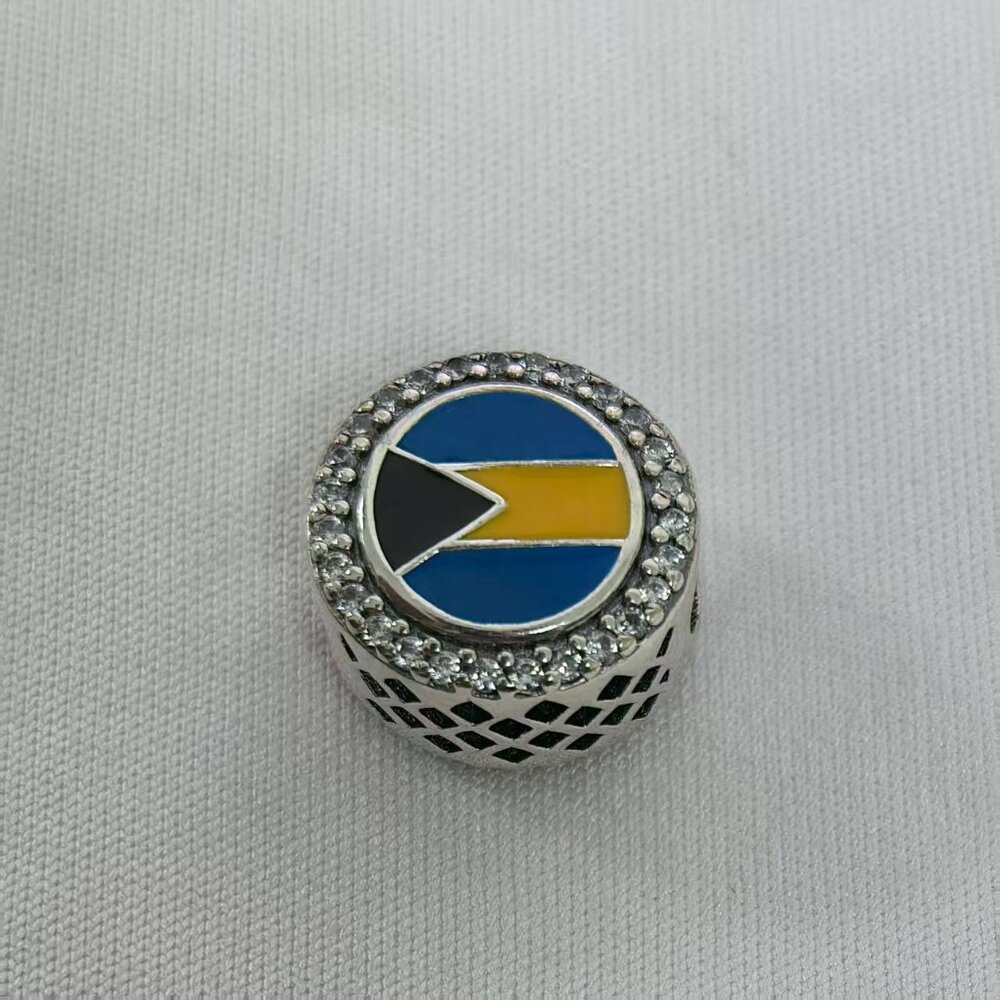 Pandora Bahamas Flag Exclusive Charm, S925 Silver Jewelry